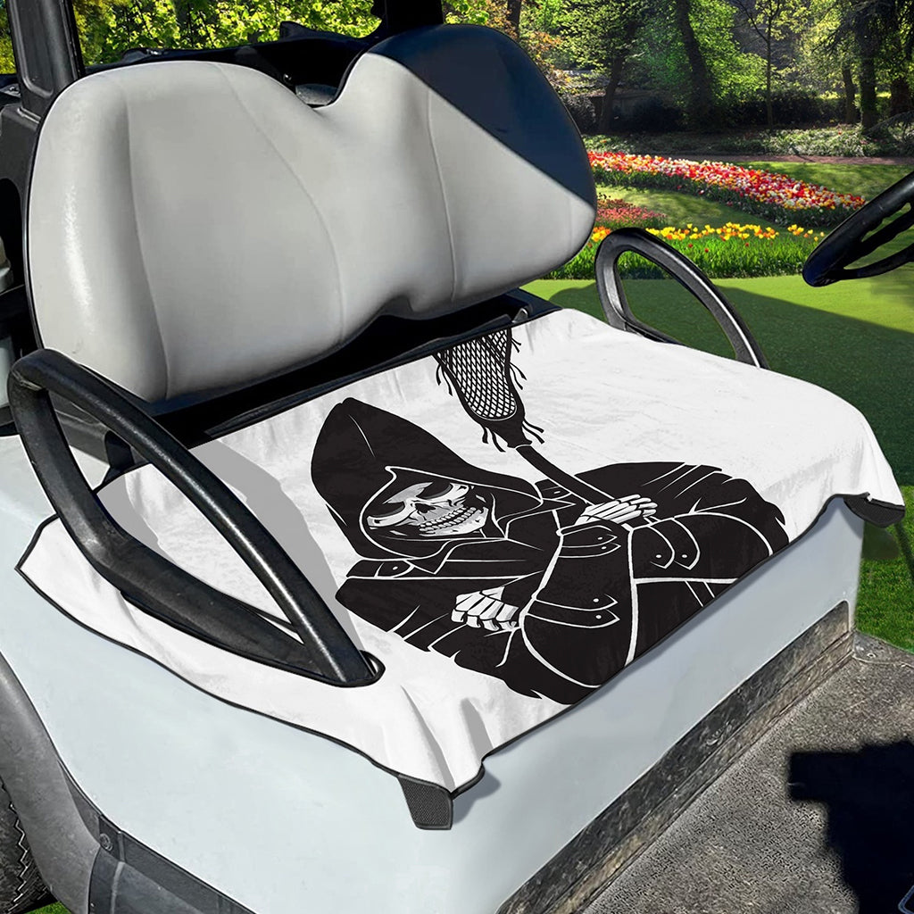 Lacrosse Skull Print Golf Cart Seat Cover