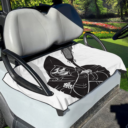 Lacrosse Skull Print Golf Cart Seat Cover