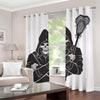 Lacrosse Skull Print Grommet Curtains