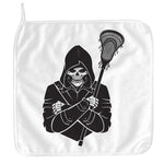 Lacrosse Skull Print Hand Towel