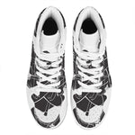 Lacrosse Skull Print High Top Leather Sneakers