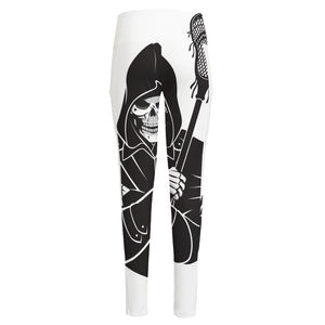 Lacrosse Skull Print High-Waisted Pocket Leggings