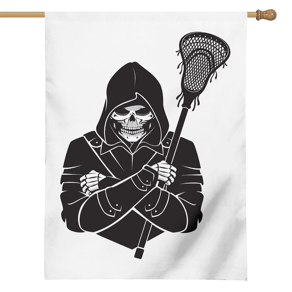Lacrosse Skull Print House Flag