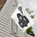 Lacrosse Skull Print House Flag