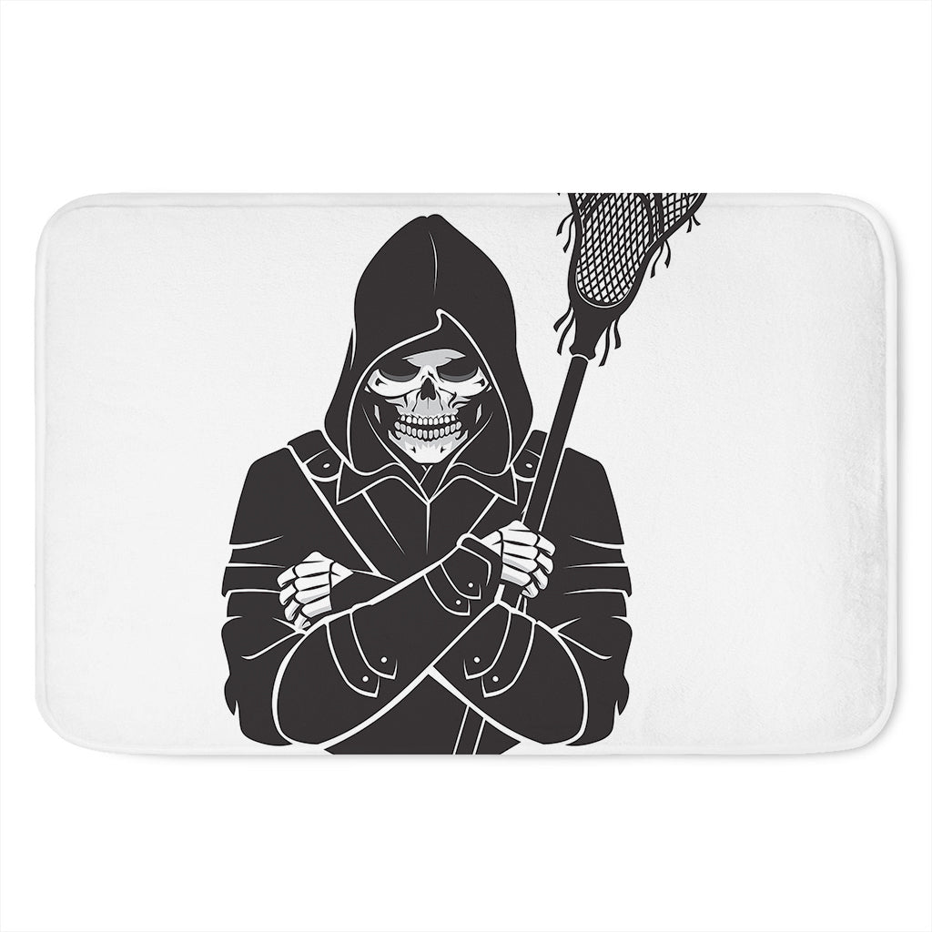 Lacrosse Skull Print Indoor Door Mat