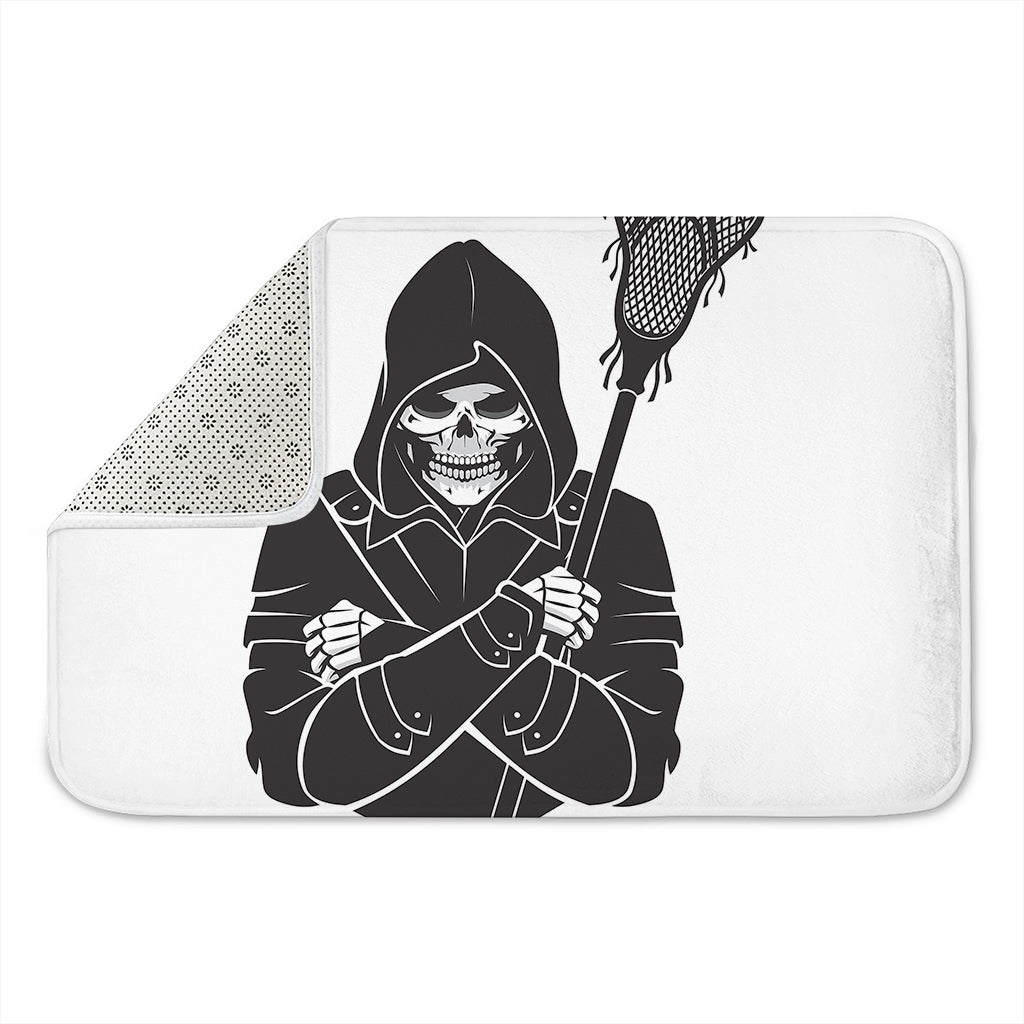 Lacrosse Skull Print Indoor Door Mat