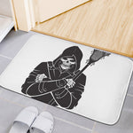 Lacrosse Skull Print Indoor Door Mat