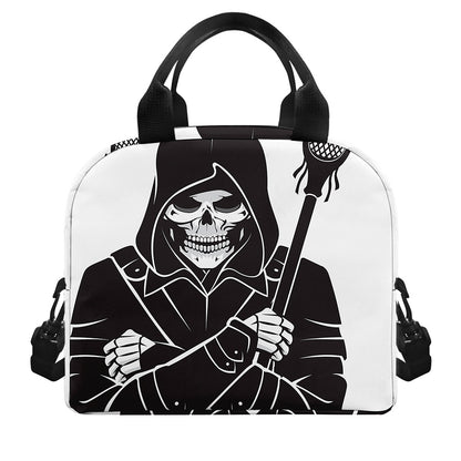 Lacrosse Skull Print Insulated Lunch Bag