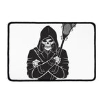 Lacrosse Skull Print Kitchen Mat