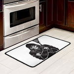 Lacrosse Skull Print Kitchen Mat