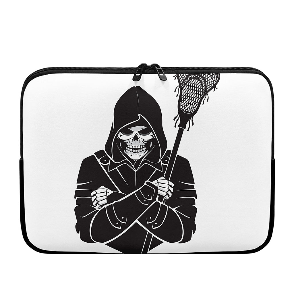 Lacrosse Skull Print Laptop Sleeve