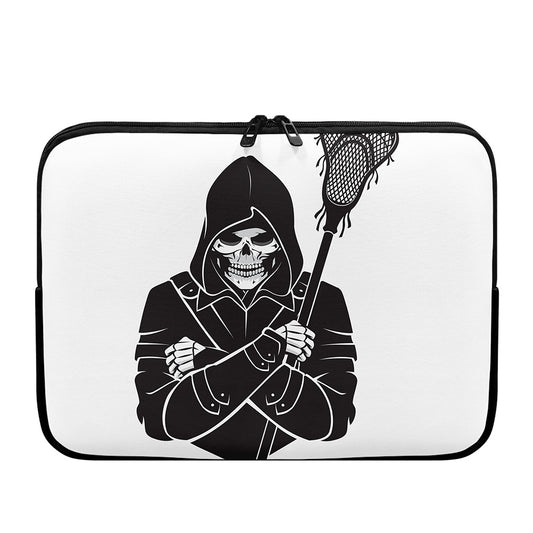 Lacrosse Skull Print Laptop Sleeve