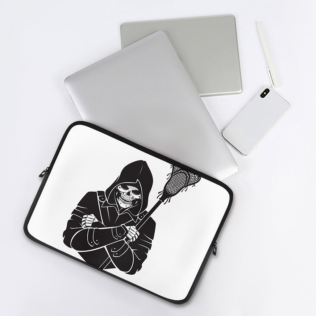Lacrosse Skull Print Laptop Sleeve