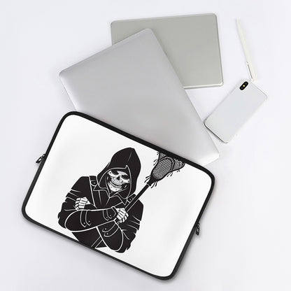Lacrosse Skull Print Laptop Sleeve