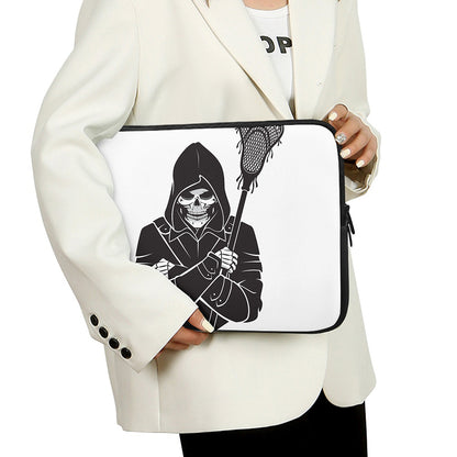 Lacrosse Skull Print Laptop Sleeve