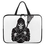 Lacrosse Skull Print Laptop Sleeve With Handle