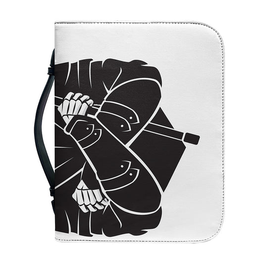 Lacrosse Skull Print Leather Bible Cover