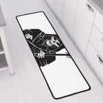 Lacrosse Skull Print Long Kitchen Mat