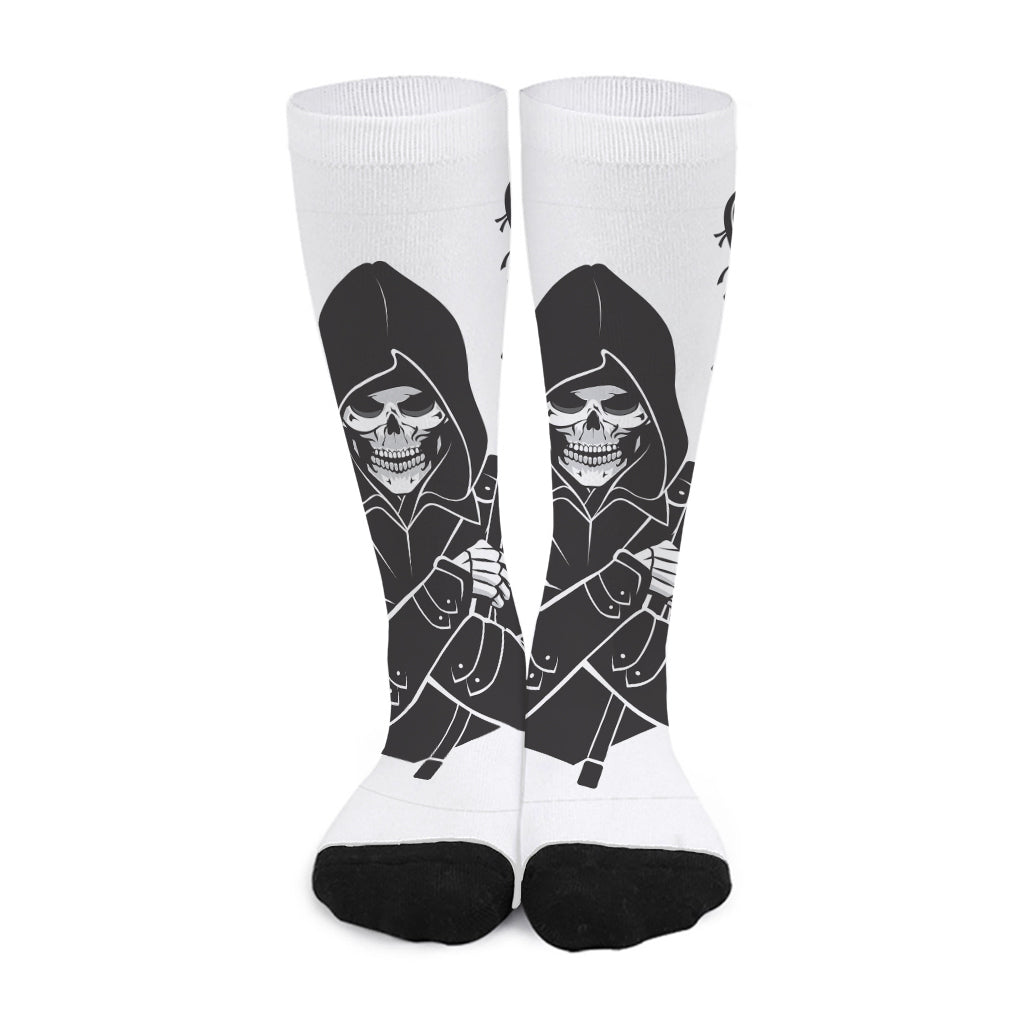 Lacrosse Skull Print Long Socks