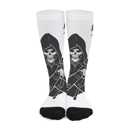 Lacrosse Skull Print Long Socks