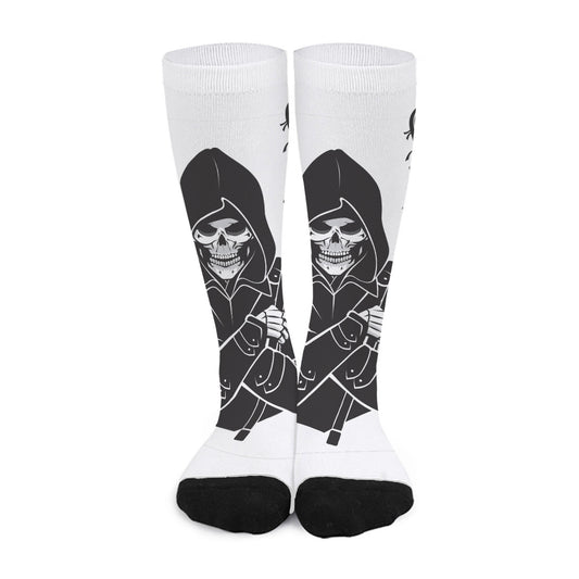 Lacrosse Skull Print Long Socks