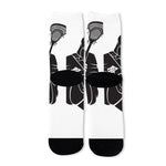 Lacrosse Skull Print Long Socks