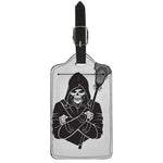 Lacrosse Skull Print Luggage Tag