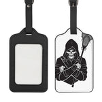Lacrosse Skull Print Luggage Tag