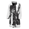 Lacrosse Skull Print Men's Bathrobe