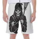 Lacrosse Skull Print Men's Beach Shorts
