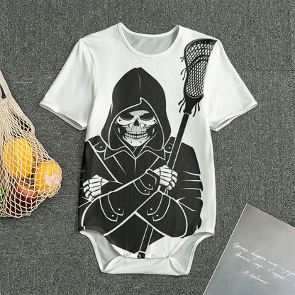 Lacrosse Skull Print Men's Bodysuit