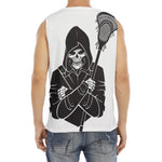 Lacrosse Skull Print Men's Fitness Tank Top