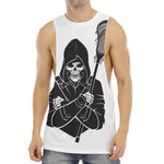 Lacrosse Skull Print Men's Muscle Tank Top