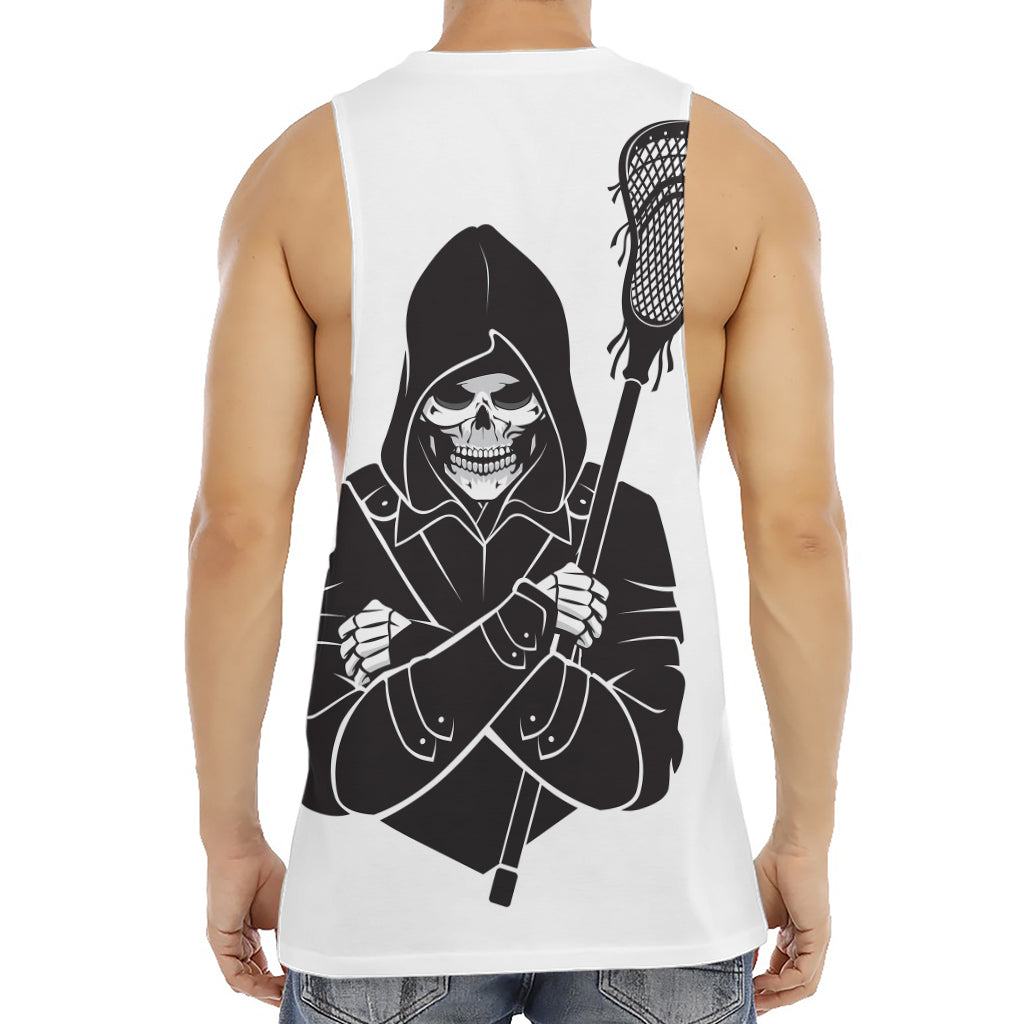Lacrosse Skull Print Men's Muscle Tank Top