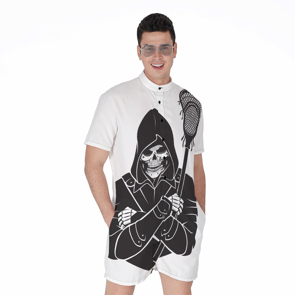 Lacrosse Skull Print Men's Rompers