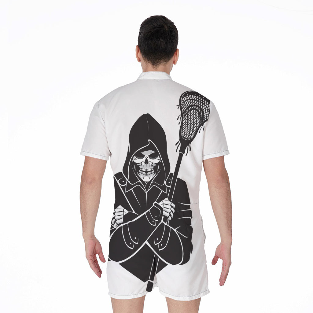 Lacrosse Skull Print Men's Rompers