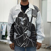 Lacrosse Skull Print Men's Shirt Jacket