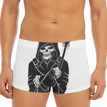 Lacrosse Skull Print Men's Short Boxer Briefs