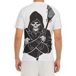 Lacrosse Skull Print Men's Short Sleeve Rash Guard