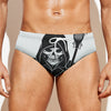 Lacrosse Skull Print Men's Swim Briefs