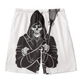Lacrosse Skull Print Men's Swim Trunks