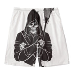 Lacrosse Skull Print Men's Swim Trunks