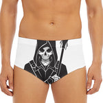 Lacrosse Skull Print Men's Triangle Swim Briefs