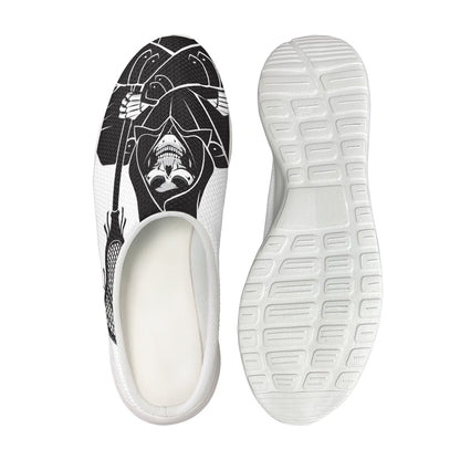 Lacrosse Skull Print Mesh Casual Shoes