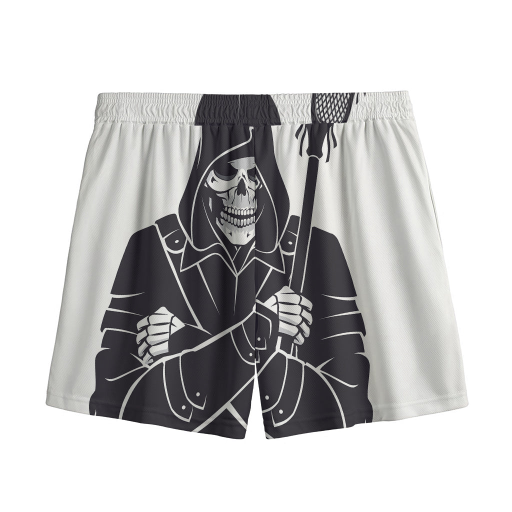 Lacrosse Skull Print Mesh Shorts