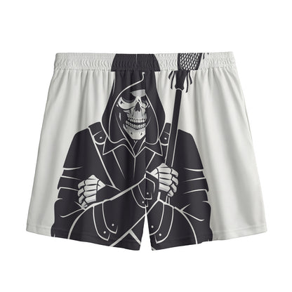 Lacrosse Skull Print Mesh Shorts