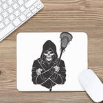 Lacrosse Skull Print Mouse Pad