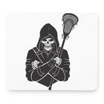 Lacrosse Skull Print Mouse Pad