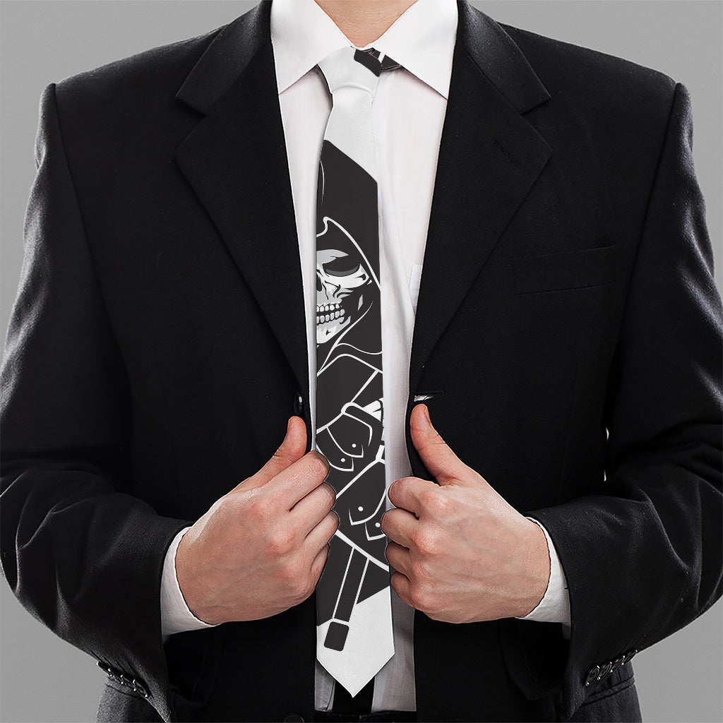 Lacrosse Skull Print Necktie