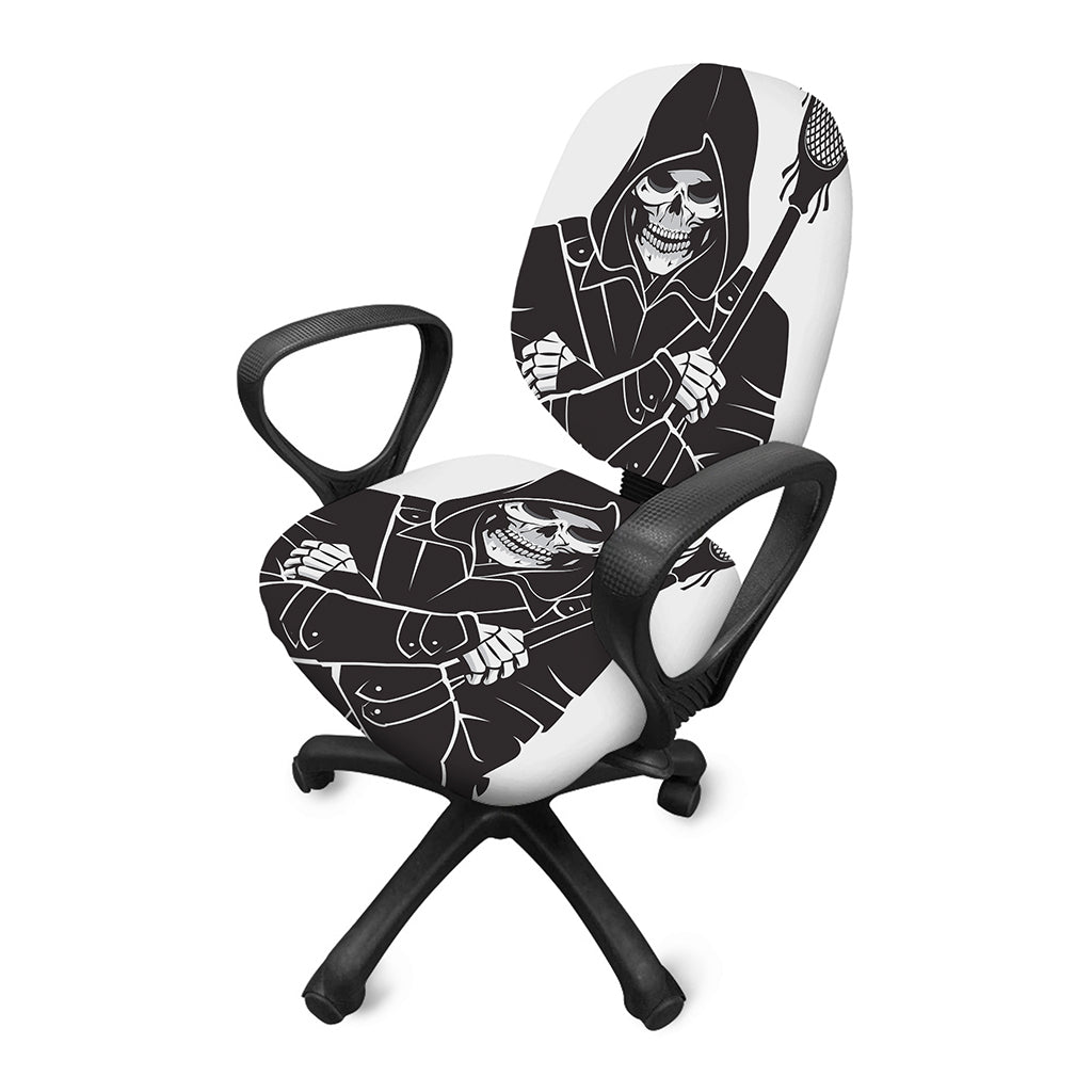 Lacrosse Skull Print Office Chair Cover